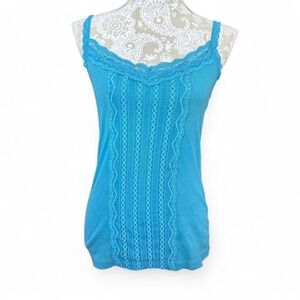 Teal Maurice's Lace Cami Fairy Core Cottage Core Y2K Basic Layering Size Medium
